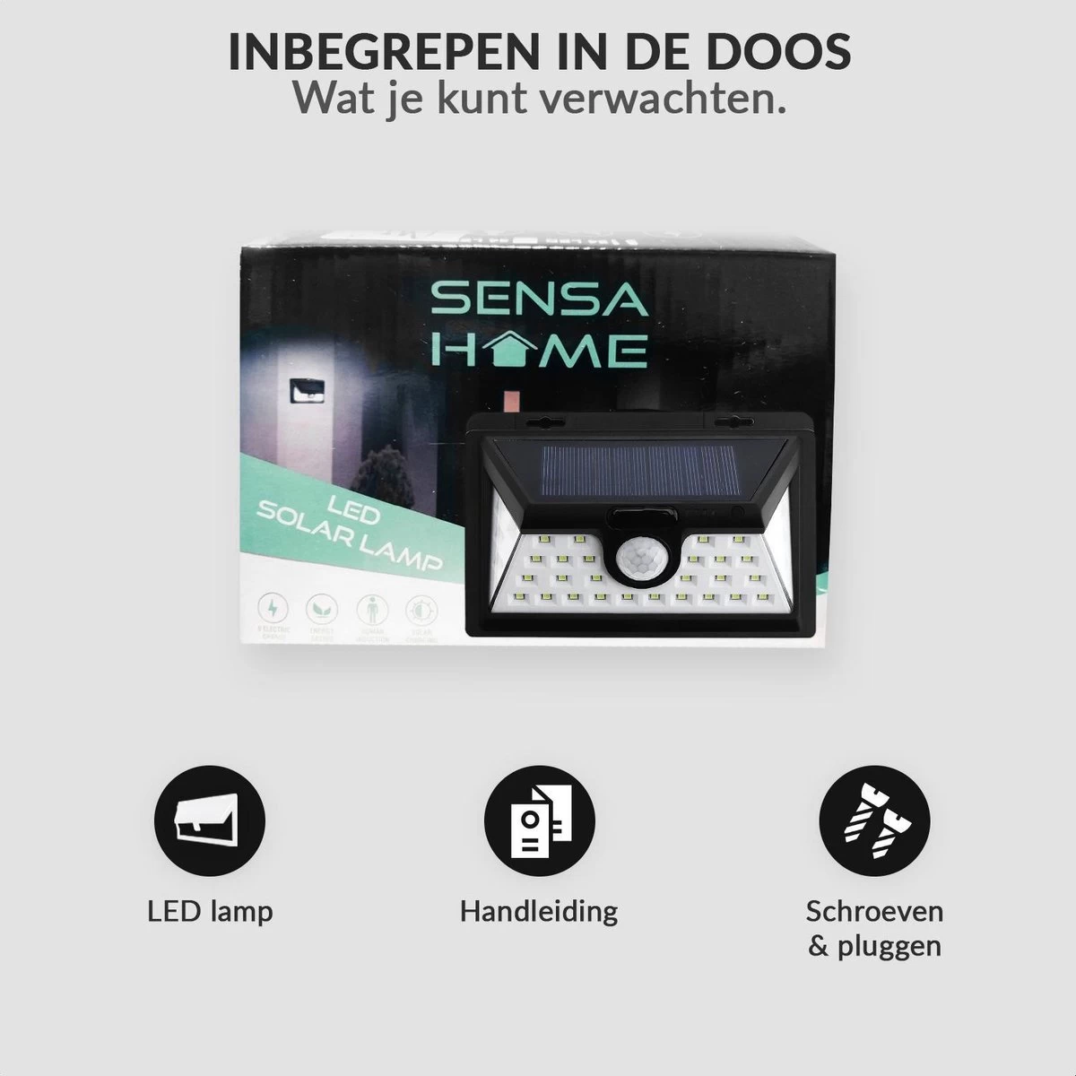 SensaHome Solar Lamp 34 Led Met Bewegingssensor Voor Buitenverlichting | Slimme Lamp | Energievriendelijk Op Zonne-energie | Buitenverlichting Wandlamp Met Sensor En Led 13 SensaHome Solar Lamp 34 Led Met Bewegingssensor Voor Buitenverlichting | Slimme Lamp | Energievriendelijk Op Zonne-energie | Buitenverlichting Wandlamp Met Sensor En Led - Afbeelding 11