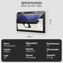 SensaHome Solar Lamp 34 Led Met Bewegingssensor Voor Buitenverlichting | Slimme Lamp | Energievriendelijk Op Zonne-energie | Buitenverlichting Wandlamp Met Sensor En Led 40 SensaHome Solar Lamp 34 Led Met Bewegingssensor Voor Buitenverlichting | Slimme Lamp | Energievriendelijk Op Zonne-energie | Buitenverlichting Wandlamp Met Sensor En Led -Philips Hue Winkel 1200x1200 1449