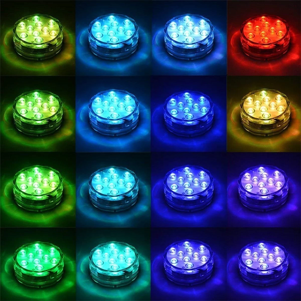 Draadloze Led Lampjes 2 Stuks Met Afstandsbediening- RGB- Dimbare Lampjes- Werkt Op Batterijen 6 Draadloze Led Lampjes 2 Stuks Met Afstandsbediening- RGB- Dimbare Lampjes- Werkt Op Batterijen - Afbeelding 4