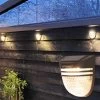 4x HOFTRONIC Tropo - Solar Wandlamp Buiten - IP65 Waterdicht - Wintersolar Technologie Monokristal Zonnepaneel - 3000K Warm Wit (sfeervol) - Solar Tuinverlichting Op Zonne Energie
