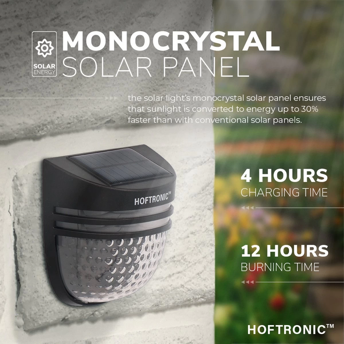 4x HOFTRONIC Tropo - Solar Wandlamp Buiten - IP65 Waterdicht - Wintersolar Technologie Monokristal Zonnepaneel - 3000K Warm Wit (sfeervol) - Solar Tuinverlichting Op Zonne Energie 12 4x HOFTRONIC Tropo - Solar Wandlamp Buiten - IP65 Waterdicht - Wintersolar Technologie Monokristal Zonnepaneel - 3000K Warm Wit (sfeervol) - Solar Tuinverlichting Op Zonne Energie - Afbeelding 10
