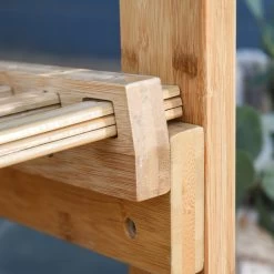 Outsunny Tuin Schommelstoel, Relaxstoel, Tuinstoel, Bamboe Multiplex Naturel 84A-171 -Philips Hue Winkel 1200x1200 153