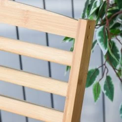 Outsunny Tuin Schommelstoel, Relaxstoel, Tuinstoel, Bamboe Multiplex Naturel 84A-171 -Philips Hue Winkel 1200x1200 154