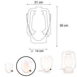 QAZQA Storm - Moderne LED Dimbare Staande Buitenlamp | Staande Lamp Voor Buiten Met Dimmer - 1 Lichts - H 300 Mm - Wit - Buitenverlichting -Philips Hue Winkel 1200x1200 1582