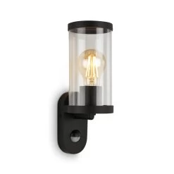 Buitenlamp Brilo KAIRO MOVE - 3628-015 - E27 Fitting - Zwart - IP44 - Afmetingen: 23 X 9,5 X 11,5 Cm