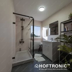 Lumi - 16W Slimme Plafondlamp Badkamer Zwart - IP54 Waterdicht - Smart Home WiFi + BLE - 2700K-6500K White Ambiance - Ø30 Cm -Philips Hue Winkel 1200x1200 1686