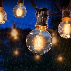 Merkloos Lichtsnoer Op Zonne-energie - Warm Wit - Tuinverlichting - Lichtslinger - 10M - Waterdicht - E27 Fitting - Warm Wit - Incl. 20 LED Lampen - Voor Binnen En Buiten - Solar Tuinverlichting -Philips Hue Winkel 1200x1200 1689