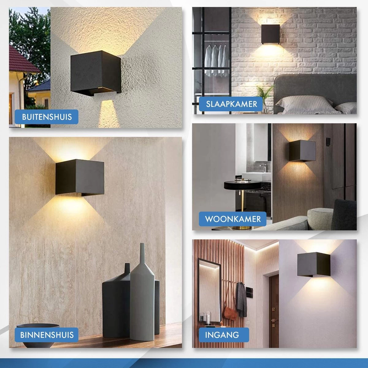 Buitenlamp Met Bewegingssensor - Buitenlamp Met Sensor - Wandlamp Buitenverlichting Met Sensor - Muurlamp Voor Binnen En Buiten 9 Buitenlamp Met Bewegingssensor - Buitenlamp Met Sensor - Wandlamp Buitenverlichting Met Sensor - Muurlamp Voor Binnen En Buiten - Afbeelding 7