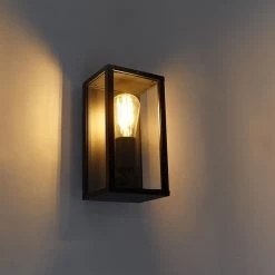 QAZQA Charlois - Industriele Wandlamp Voor Buiten - 1 Lichts - D 14 Cm - Zwart - Industrieel - Buitenverlichting -Philips Hue Winkel 1200x1200 1733