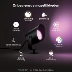 Philips Hue Lily XL-tuinspot - Wit En Gekleurd Licht - Zwart - Laagspanning -Philips Hue Winkel 1200x1200 1753