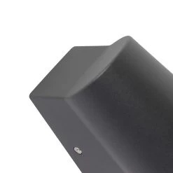 QAZQA Uma - Moderne LED Buitenlamp Met Bewegingsmelder | Bewegingssensor | Sensor Voor Buiten - 1 Lichts - D 120 Mm - Donkergrijs - Buitenverlichting -Philips Hue Winkel 1200x1200 1759