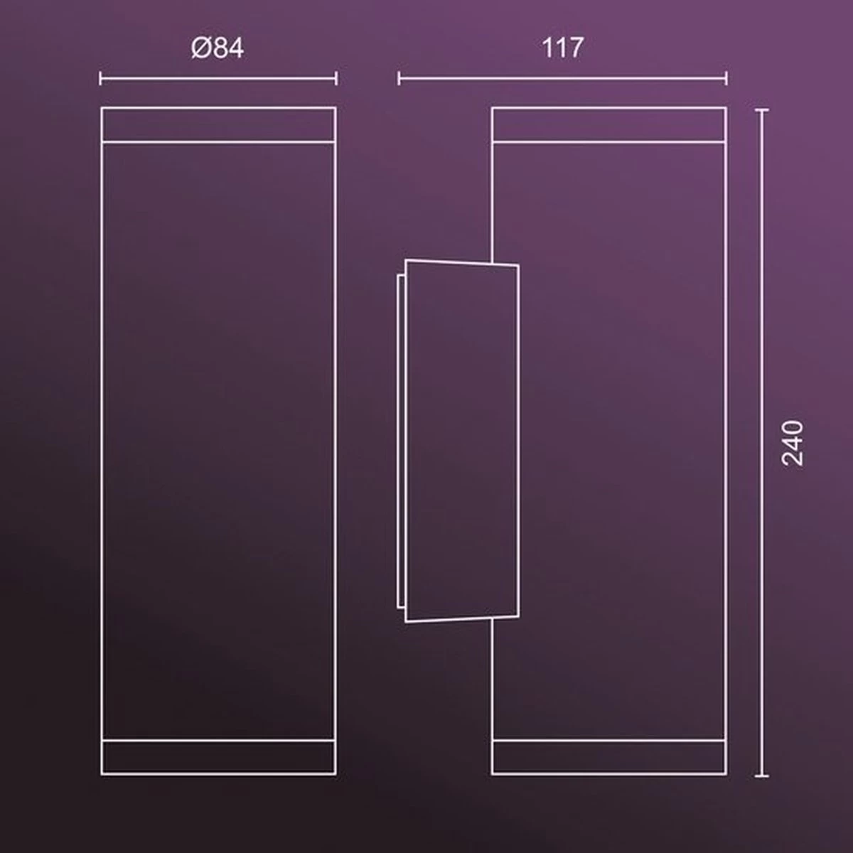 Philips Hue Appear Muurlamp - Wit En Gekleurd Licht - Zwart 10 Philips Hue Appear Muurlamp - Wit En Gekleurd Licht - Zwart - Afbeelding 8