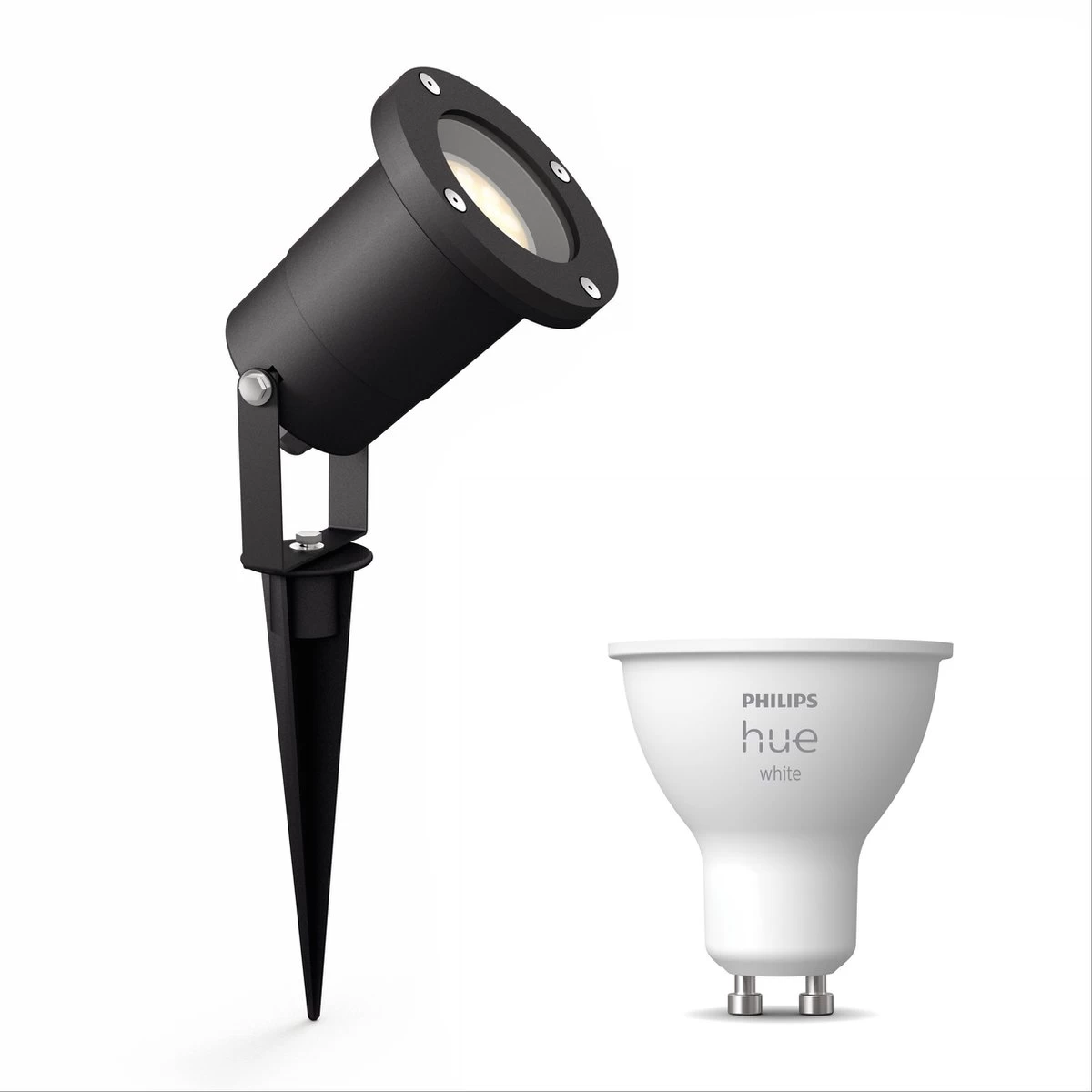 Philips Puled Grondspot LED Voor Buiten - Incl. Philips Hue White GU10 - Prikspot - Tuinverlichting - Buitenlamp - Zwart 3 Philips Puled Grondspot LED Voor Buiten - Incl. Philips Hue White GU10 - Prikspot - Tuinverlichting - Buitenlamp - Zwart