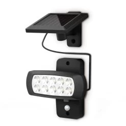 B.K.Licht - Buitenlamp - Wandlamp Buiten - Schijnwerper - Solar - Zonne-energie - Met Bewegingssensor - Floodlight - Tuin - Zwart - IP44 -Philips Hue Winkel 1200x1200 1828