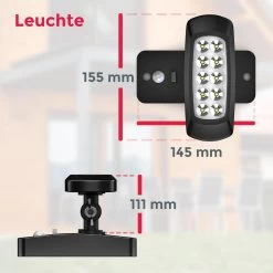 B.K.Licht - Buitenlamp - Wandlamp Buiten - Schijnwerper - Solar - Zonne-energie - Met Bewegingssensor - Floodlight - Tuin - Zwart - IP44 -Philips Hue Winkel 1200x1200 1833
