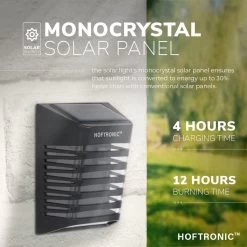 4x HOFTRONIC Dono - Solar Wandlamp Buiten - IP65 Waterdicht - Wintersolar Technologie Monokristal Zonnepaneel - 3000K Warm Wit (sfeervol) - Solar Tuinverlichting Zonne Energie -Philips Hue Winkel 1200x1200 1858