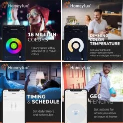 Hoftronic Smart Alvin - Smart LED Wandlamp - WiFi + Bluetooth - Downlight - GU10 5,5 Watt 400lm - RGBWW 16,5 Miljoen Kleuren - Slimme Muurlamp - Geschikt Als Binnen En Buiten Wandlamp - 3 Jaar Garantie -Philips Hue Winkel 1200x1200 1874