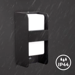 B.K.Licht - Buiten Wandlamp - Met Bewegingssensor - Middenbalk - Voor Buiten - Netstroom - Metalen - Rechthoekige - Zwarte Wandlampen - Met 1 Lichtpunt - IP44 - Buitenverlichting - Buitenlamp - E27 Fitting - 25.5x12x10 Cm - Excl. Lichtbron -Philips Hue Winkel 1200x1200 1914