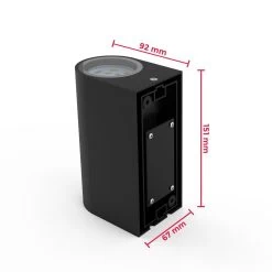 B.K.Licht - Wandlamp - Binnen En Buiten - Up En Down Light - Metaal - Zwart - IP44 - Incl. GU10 Lichtbronnen -Philips Hue Winkel 1200x1200 1922