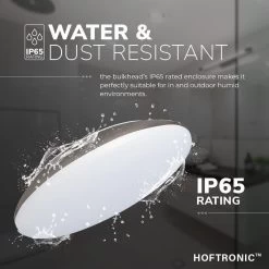 HOFTRONIC - LED Plafondlamp - Plafonnière - RVS - 12 Watt - IP65 Waterdicht - Kleur Instelbaar (2700K, 4000K & 5000K) - 1200 Lumen - IK10 Stootveilig - Ø25 Cm - Geschikt Voor Badkamer - Voor Binnen En Buiten - 3 Jaar Garantie -Philips Hue Winkel 1200x1200 1928