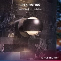 Hoftronic Smart Cupo - LED Wandlamp Up & Down Smart - RGBWW 16,5 Miljoen Kleuren - 6 Watt 600 Lumen - Zwart - Gevellamp Met Music Sync - IP54 Waterdicht - Geschikt Als Wandlamp Buiten, Wandlamp Badkamer En Wandlamp Binnen - 3 Jaar Garantie -Philips Hue Winkel 1200x1200 1943