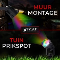 Bolt Electronics ® Tuinspot – Tuinverlichting LED Buiten – Hanglamp Buitenverlichting – Prikspot Buitenlamp - RGB Lamp – Bedienbaar Via App Tuinlamp – IP68 Waterdicht Muurlamp – Wandlamp – Verlichting Terras En Tuin – 9 Stuks -Philips Hue Winkel 1200x1200 1970