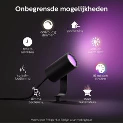 Philips Hue Lily Tuinspot Starterspakket Met Hue Bridge - Prikspot White And Color Ambiance - Prikspots Voor Buiten - Tuinverlichting - 3 Spots - Zwart 30 Philips Hue Lily Tuinspot Starterspakket Met Hue Bridge - Prikspot White And Color Ambiance - Prikspots Voor Buiten - Tuinverlichting - 3 Spots - Zwart -Philips Hue Winkel 1200x1200 2019
