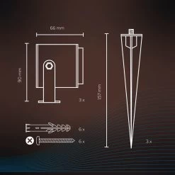 Calex Smart Outdoor 24v Tuinverlichting - Set Van 3 Slimme Grondspots - RGB En Warm Wit Licht - Zwart -Philips Hue Winkel 1200x1200 2045