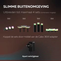 Calex Smart Outdoor 24v Tuinverlichting - Set Van 3 Slimme Grondspots - RGB En Warm Wit Licht - Zwart -Philips Hue Winkel 1200x1200 2051