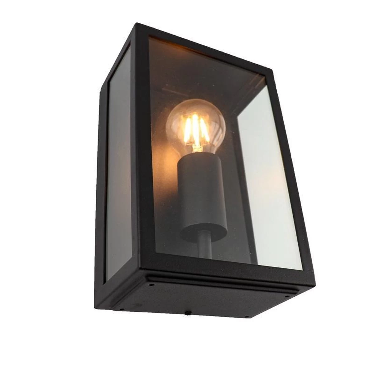 QAZQA Rotterdam - Landelijke Wandlamp Voor Buiten - 1 Lichts - D 100 Mm - Zwart - Buitenverlichting 6 QAZQA Rotterdam - Landelijke Wandlamp Voor Buiten - 1 Lichts - D 100 Mm - Zwart - Buitenverlichting - Afbeelding 4