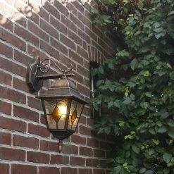 QAZQA Antigua - Landelijke Wandlamp Voor Buiten - 1 Lichts - D 255 Mm - Brons - Buitenverlichting -Philips Hue Winkel 1200x1200 2135