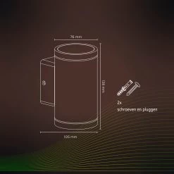 Calex Smart Outdoor LED Buitenlamp - Slimme Up & Down Wandlamp - RGB En Warm Wit Licht - 4W - Zwart 15 Calex Smart Outdoor LED Buitenlamp - Slimme Up & Down Wandlamp - RGB En Warm Wit Licht - 4W - Zwart -Philips Hue Winkel 1200x1200 2136