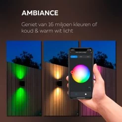 Calex Smart Outdoor LED Buitenlamp - Slimme Up & Down Wandlamp - RGB En Warm Wit Licht - 4W - Zwart 17 Calex Smart Outdoor LED Buitenlamp - Slimme Up & Down Wandlamp - RGB En Warm Wit Licht - 4W - Zwart -Philips Hue Winkel 1200x1200 2138