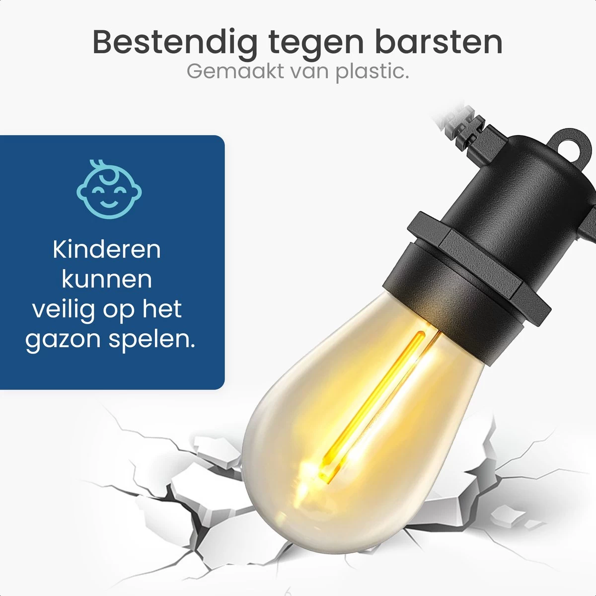 Gologi Lichtsnoer Buiten En Binnen - Lichtslinger 10M - Tuinverlichting LED - Warme Sfeerverlichting 2700K - Smart Verlichting - Koppelbaar Tot 25M 9 Gologi Lichtsnoer Buiten En Binnen - Lichtslinger 10M - Tuinverlichting LED - Warme Sfeerverlichting 2700K - Smart Verlichting - Koppelbaar Tot 25M - Afbeelding 7