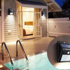 Merkloos Solar Led Lamp Met Bewegingssensor | Zonne-energie | Led Buiten Lamp | 30 LED Lampen | Avond Lampen Tuin | Tuin Accessoires | Licht | Water Dicht | Wand Lamp -Philips Hue Winkel 1200x1200 2154