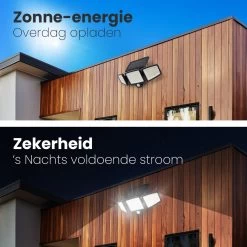 Auronic Buitenlamp - Zonne-energie - Bewegingssensor - 210 LED's Wandlamp - Tuinverlichting - IP65 - Zwart - 2 Stuks -Philips Hue Winkel 1200x1200 2158