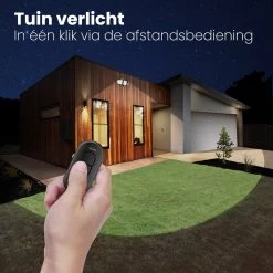 Auronic Buitenlamp - Zonne-energie - Bewegingssensor - 210 LED's Wandlamp - Tuinverlichting - IP65 - Zwart - 2 Stuks -Philips Hue Winkel 1200x1200 2162