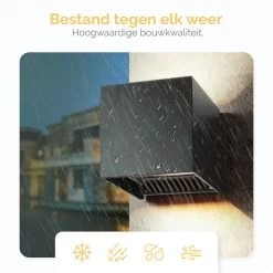 Goliving Lamp – Wandlamp Zwart Binnen En Buiten – Kubuslamp Industrieel – Buitenlamp - Waterdichte LED-verlichting - Energiezuinig En Roestvrij -Philips Hue Winkel 1200x1200 2166