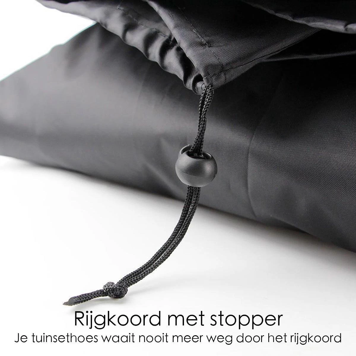 Merkloos Beschermhoes Voor Tuinmeubelen - 250x250x90cm - Zwart 10 Merkloos Beschermhoes Voor Tuinmeubelen - 250x250x90cm - Zwart - Afbeelding 8