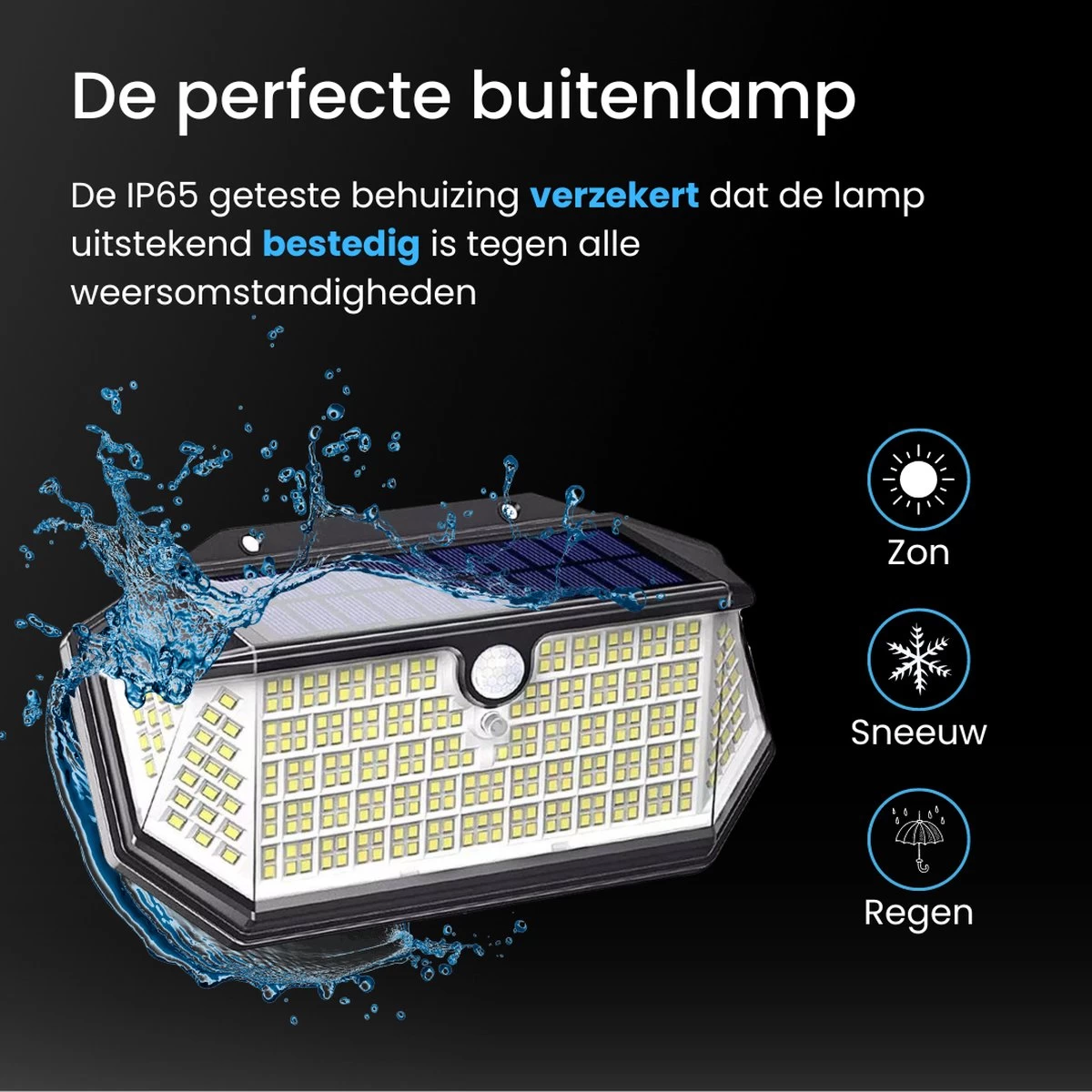 HappyLEDS Solar Wandlamp Met Bewegingssensor - Solar Tuinverlichting - Buitenlamp Met 3 Standen - Wandlamp Buiten - 266 Leds - 2 Stuks - Zwart - 18,5 CM 9 HappyLEDS Solar Wandlamp Met Bewegingssensor - Solar Tuinverlichting - Buitenlamp Met 3 Standen - Wandlamp Buiten - 266 Leds - 2 Stuks - Zwart - 18,5 CM - Afbeelding 7
