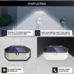 HappyLEDS Solar Wandlamp Met Bewegingssensor - Solar Tuinverlichting - Buitenlamp Met 3 Standen - Wandlamp Buiten - 266 Leds - 2 Stuks - Zwart - 18,5 CM 23 HappyLEDS Solar Wandlamp Met Bewegingssensor - Solar Tuinverlichting - Buitenlamp Met 3 Standen - Wandlamp Buiten - 266 Leds - 2 Stuks - Zwart - 18,5 CM -Philips Hue Winkel 1200x1200 2222