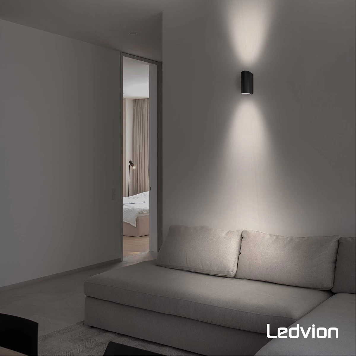Ledvion Douglas - Wandlamp Buiten - Zwart - Up Down Light - 2x GU10 Fitting - IP54 8 Ledvion Douglas - Wandlamp Buiten - Zwart - Up Down Light - 2x GU10 Fitting - IP54 - Afbeelding 6