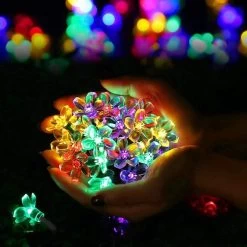 Solar LED String Lichten - Multi- Kleur Bloemen Tuin Verlichting - 6 Meter - 50LED Lichtslinger - Sfeerverlichting - Voor Binnen En Buiten - Decorative Lighting - Lichtsnoeren -Tuinverlichting Zonne-energie - Fairy Lights - Bloem Figuur -Philips Hue Winkel 1200x1200 2279