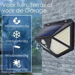 JC's - Solar Buitenlamp Bewegingssensor - 2 STUKS - 100 LED - Solar Wandlamp - Buiten & Tuin Sensor - Buitenverlichting Op Zonne-energie -Philips Hue Winkel 1200x1200 2280