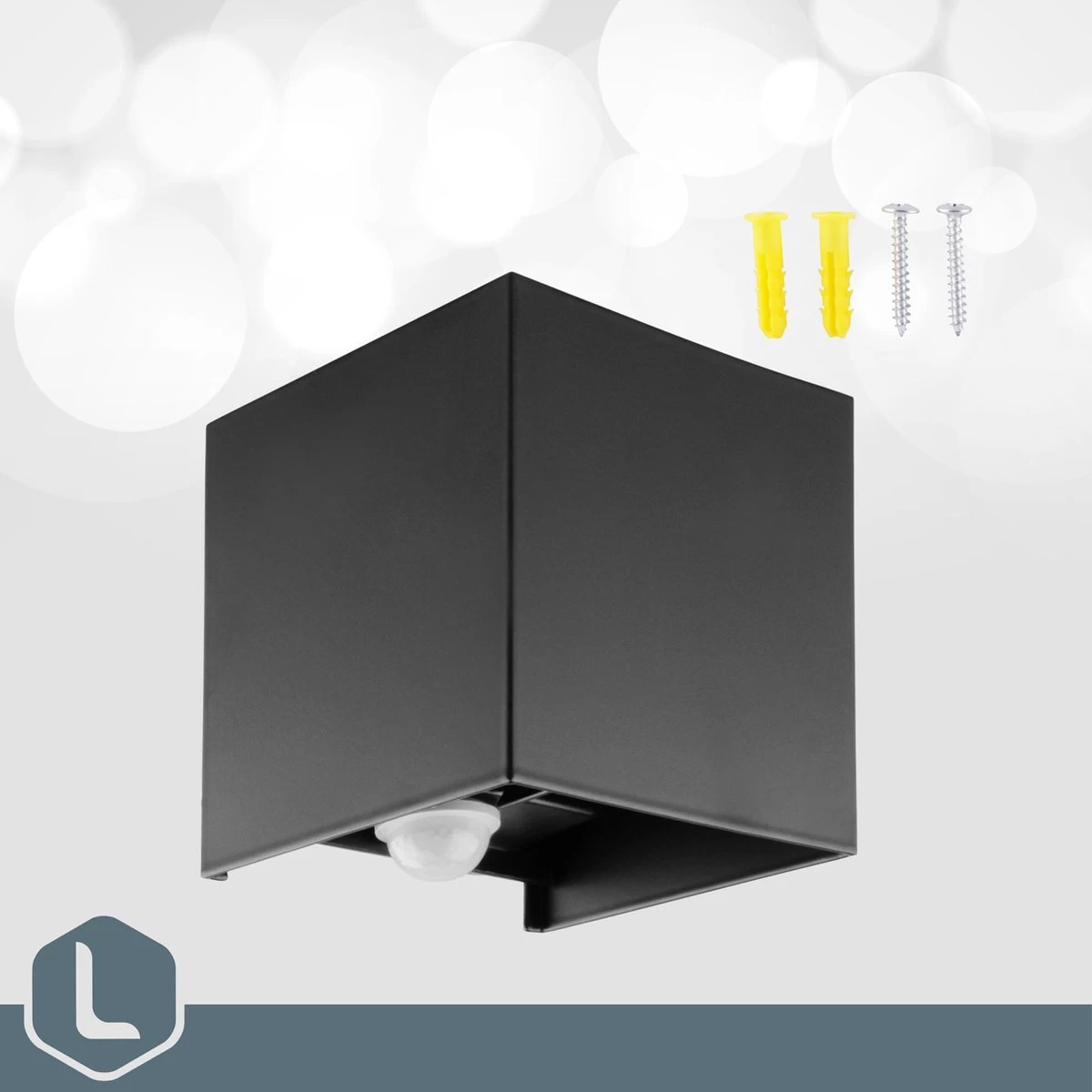 Lura Life - Design Wandlamp Kubus Met Bewegingssensor - LED - Zwart - 3000K Warm Wit - IP65 Waterdicht - Muurlamp - Geschikt Voor Binnen & Buiten - Motion Sensor 9 Lura Life - Design Wandlamp Kubus Met Bewegingssensor - LED - Zwart - 3000K Warm Wit - IP65 Waterdicht - Muurlamp - Geschikt Voor Binnen & Buiten - Motion Sensor - Afbeelding 7