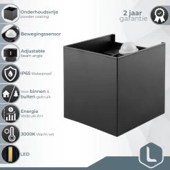 Lura Life - Design Wandlamp Kubus Met Bewegingssensor - LED - Zwart - 3000K Warm Wit - IP65 Waterdicht - Muurlamp - Geschikt Voor Binnen & Buiten - Motion Sensor 22 Lura Life - Design Wandlamp Kubus Met Bewegingssensor - LED - Zwart - 3000K Warm Wit - IP65 Waterdicht - Muurlamp - Geschikt Voor Binnen & Buiten - Motion Sensor -Philips Hue Winkel 1200x1200 2287