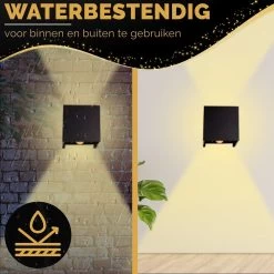 Homèlle Buitenlamp Met Bewegingssensor - Wandlamp Voor Binnen En Buiten - Tuinverlichting - 2700K - Industrieel - Zwart - Design - LED - 10x10x10cm -Philips Hue Winkel 1200x1200 2303