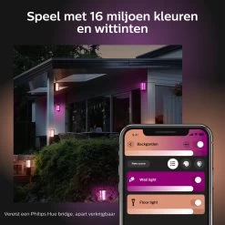 Philips Hue Impress Muurlamp - Wit En Gekleurd Licht - Zwart - Smal -Philips Hue Winkel 1200x1200 2322