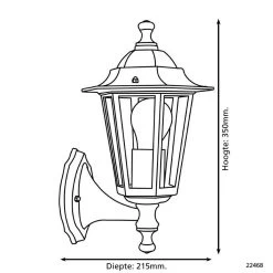 EGLO Laterna 4 Wandlamp - Voor Buiten - 1 Lichts - Zwart - Helder -Philips Hue Winkel 1200x1200 2342