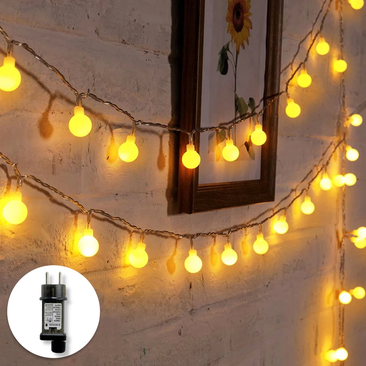 Partizzle 12m Lichtsnoer - Buiten & Binnen - Kamer Decoratie Lichtjes Slinger Tieners - Lampjes Lichtslinger Kinderkamer - Fotoslinger - Sfeer En Feestverlichting - Tuinverlichting - Warm Wit / 120 LEDs 3 Partizzle 12m Lichtsnoer - Buiten & Binnen - Kamer Decoratie Lichtjes Slinger Tieners - Lampjes Lichtslinger Kinderkamer - Fotoslinger - Sfeer En Feestverlichting - Tuinverlichting - Warm Wit / 120 LEDs